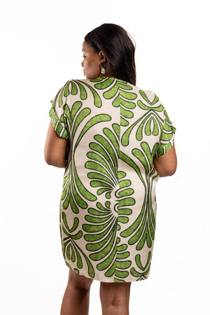 LI S23 Green Print Dress