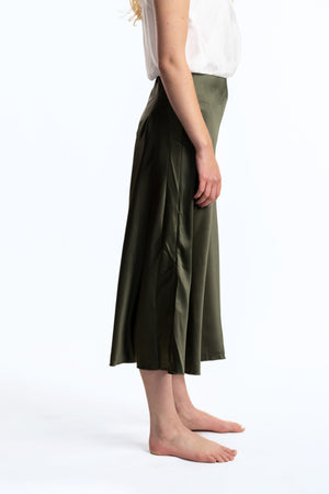 NO S23 Satin Olive Skirt