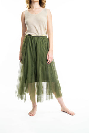 DP S23 Olive Tule Skirt