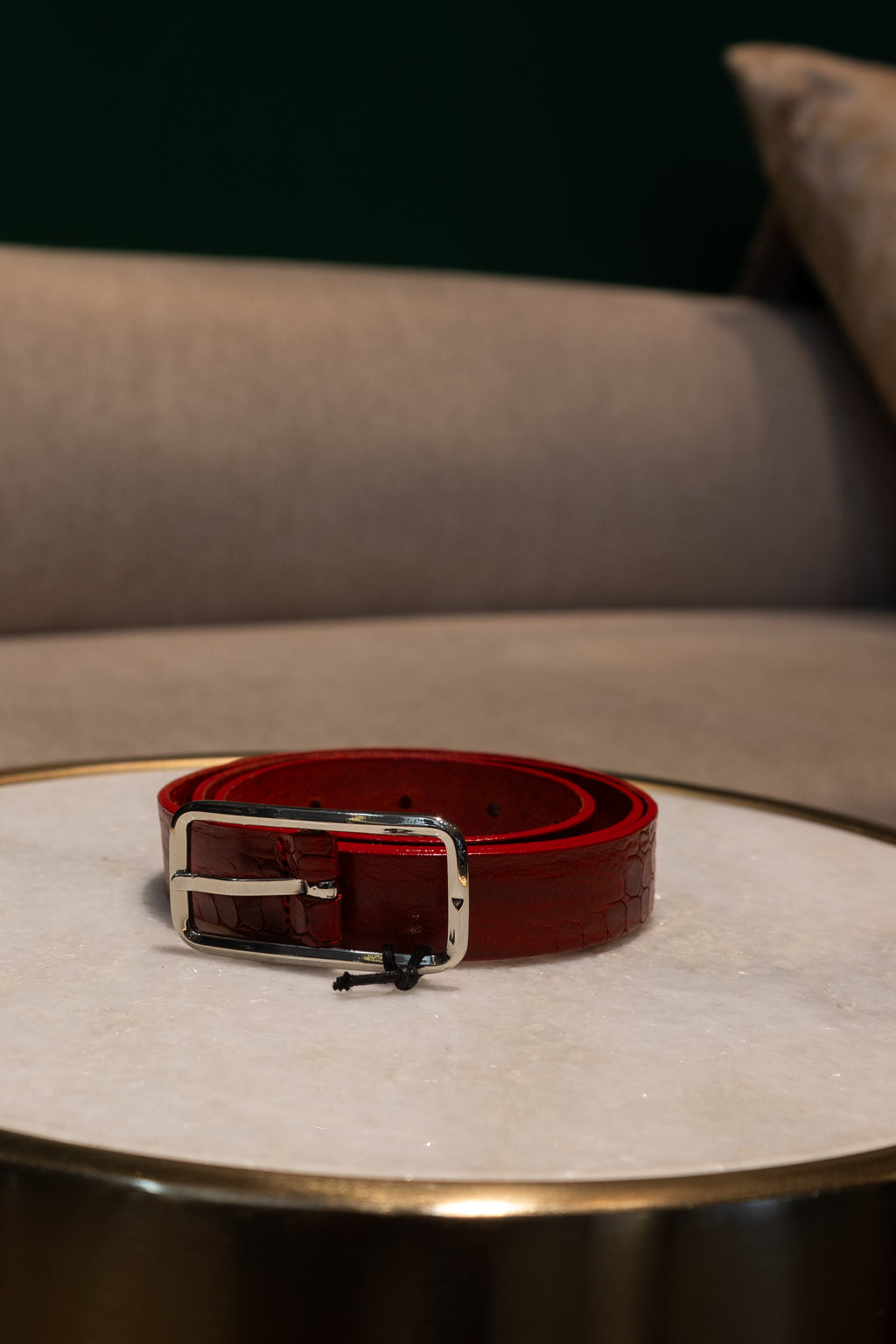 Red Leather Belt