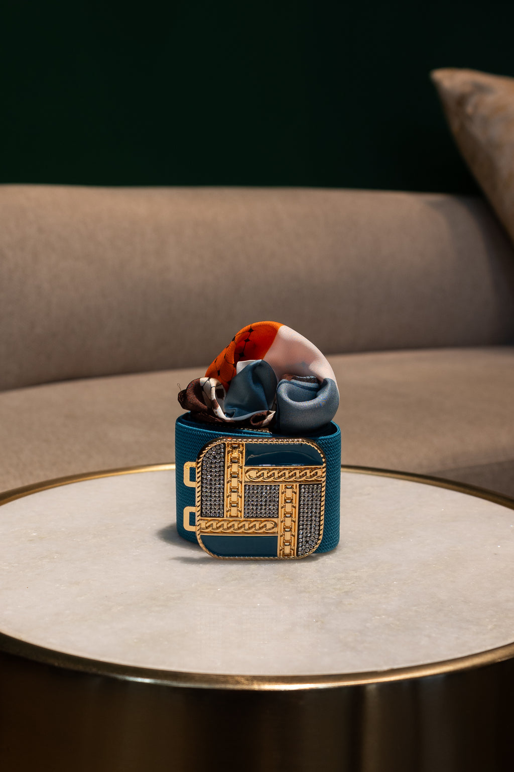 Turquoise waistline belt