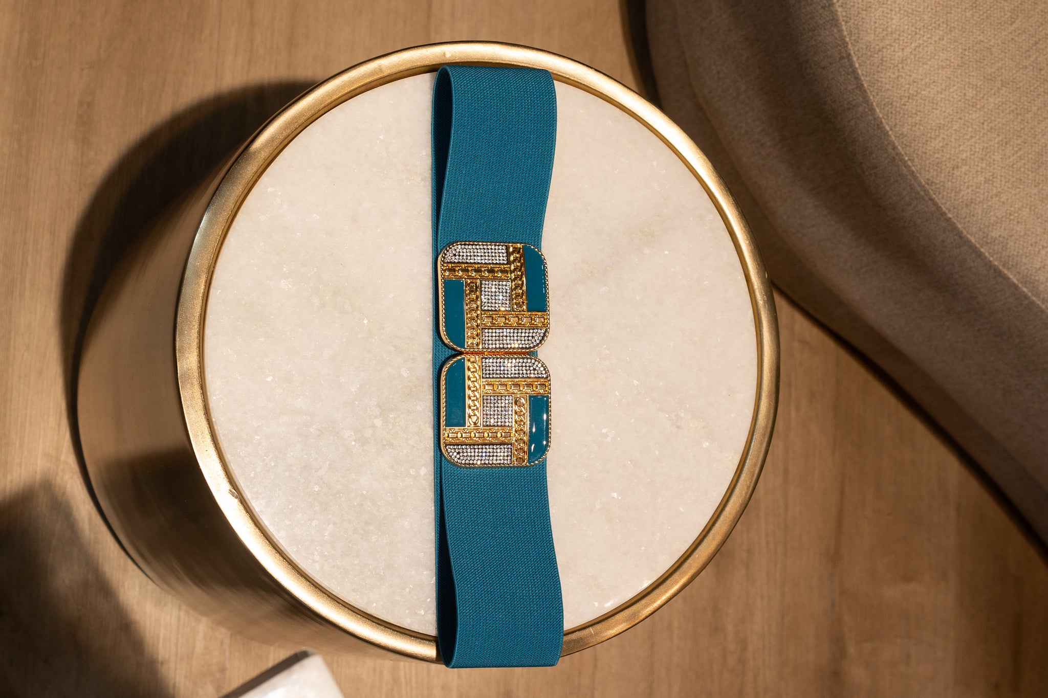 Turquoise waistline belt