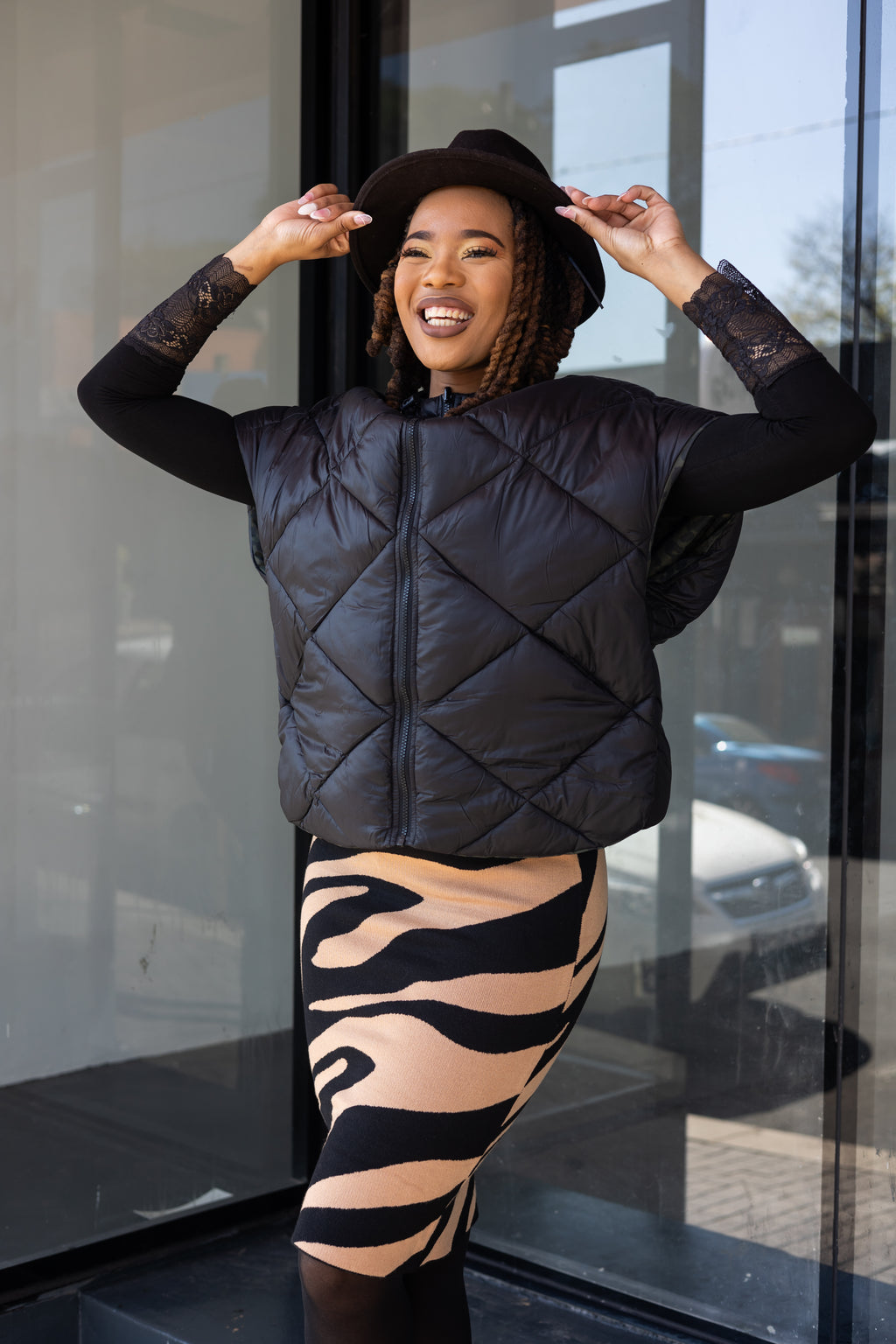 Zebra Print Skirt