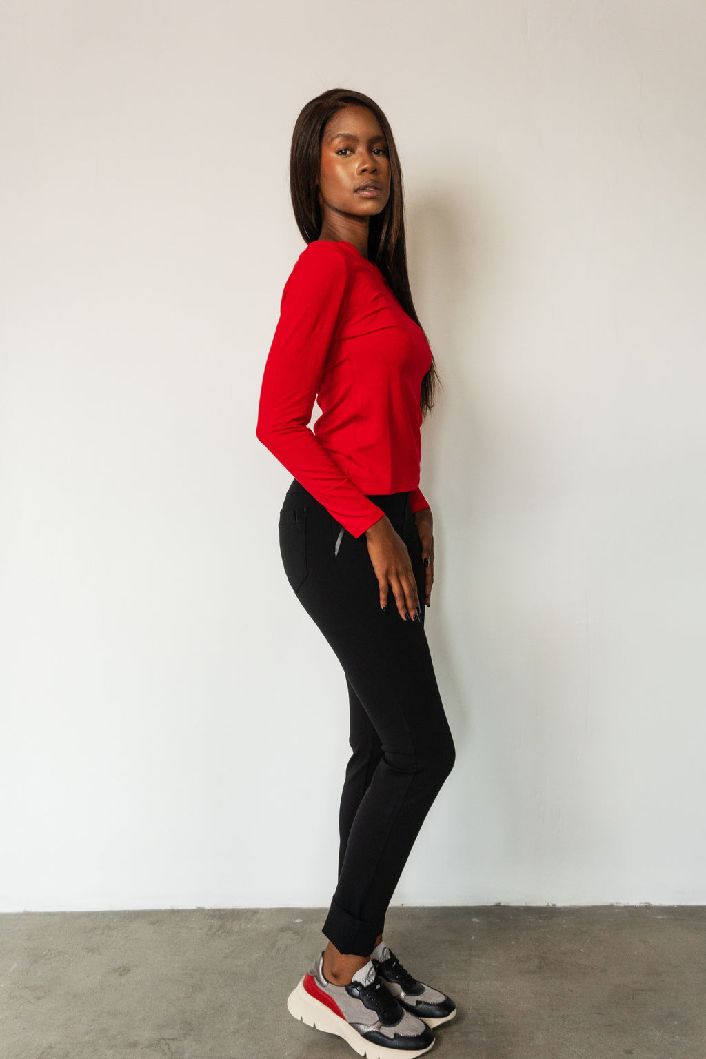 Long Sleeve Red T-Shirt