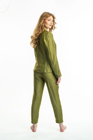 Mary S23 Olive Linen Pants