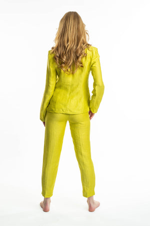 Mary S23 Chartreuse Linen Pants