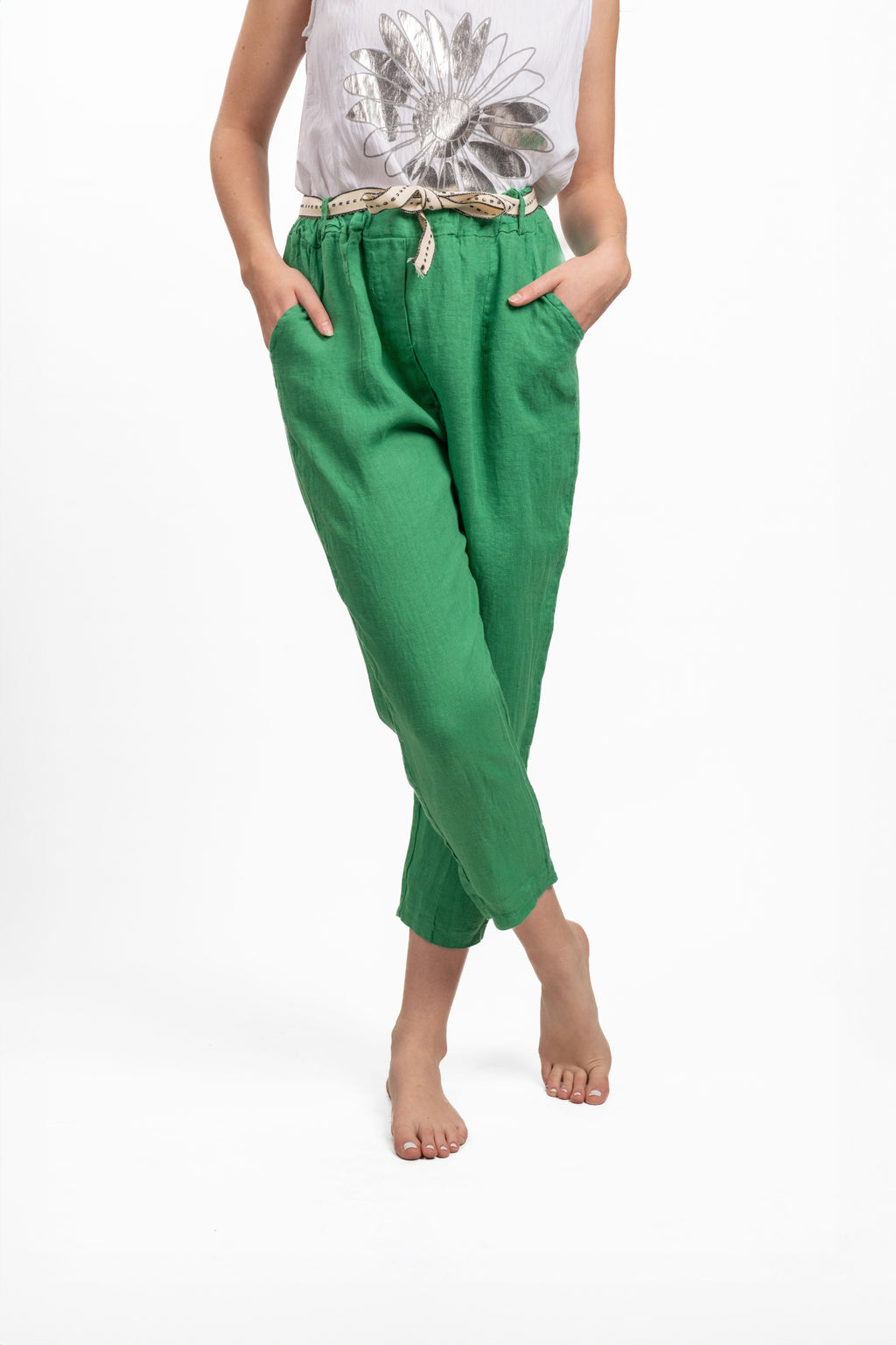 LIS S23 Green Linen Pants