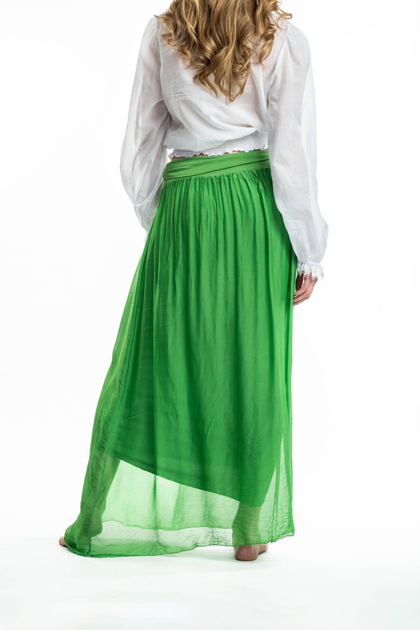 DP S23 Green Silk Skirt