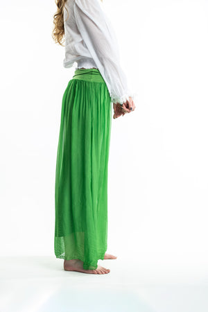 DP S23 Green Silk Skirt