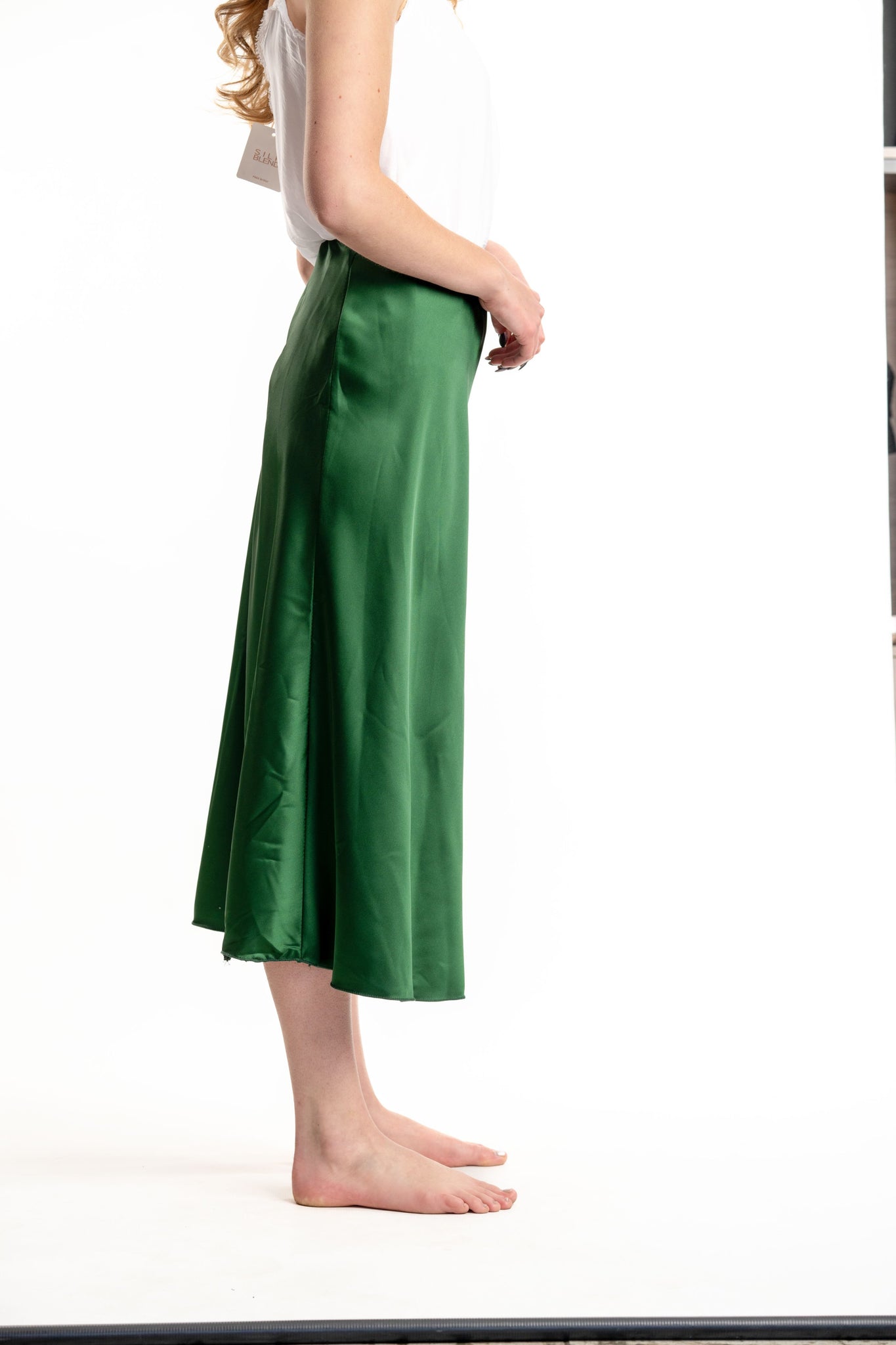 NO S23 Satin Green Skirt