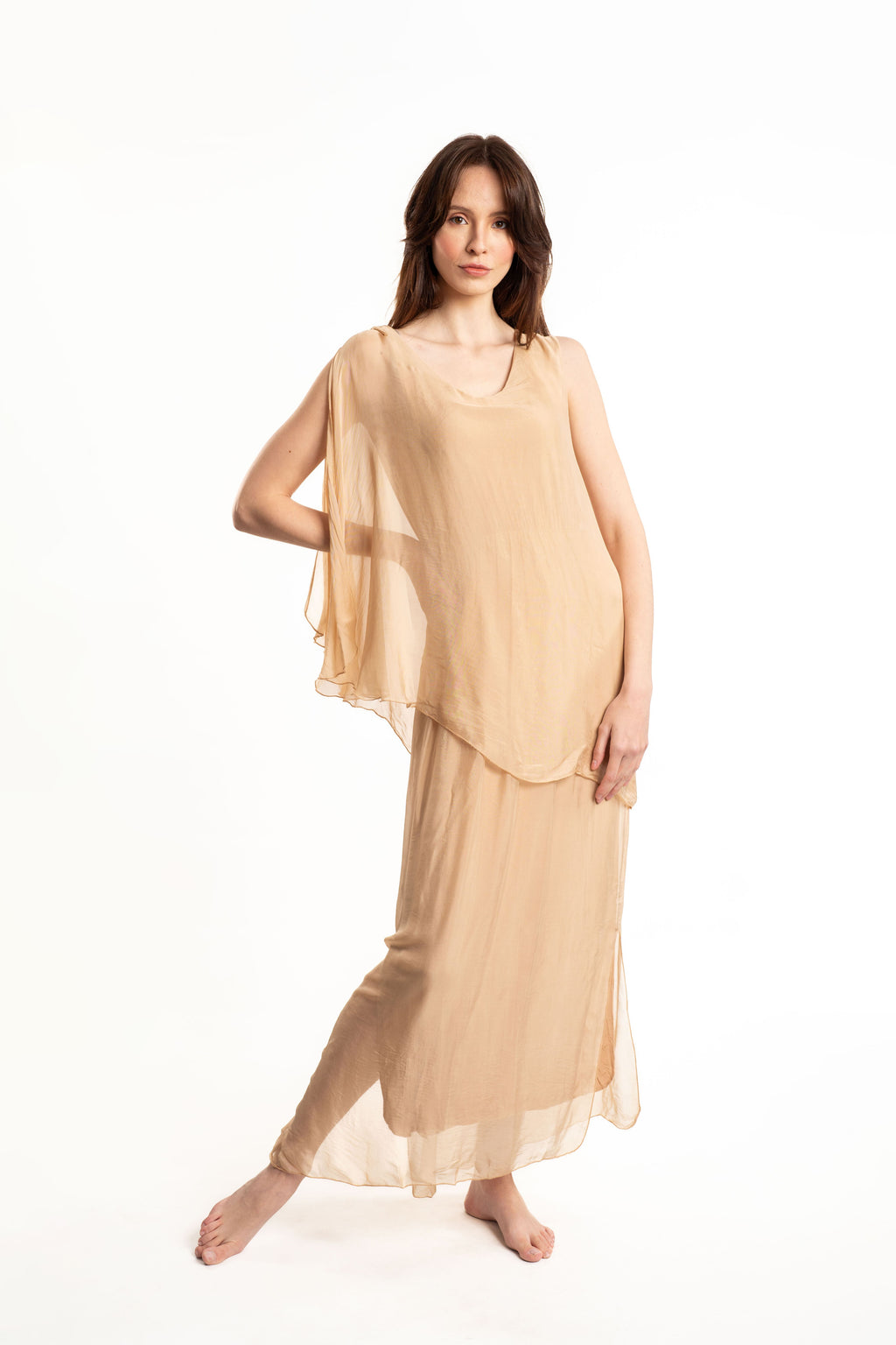 DP S23 Beige Silk Dress